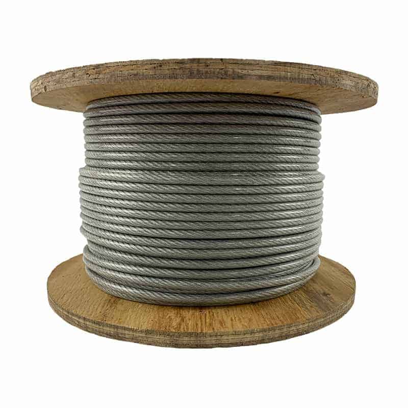 Vinyl Coated Stainless Steel Cable - 1/16 & 3/32, 7x7, 250 Ft Reel (Made In Korea)