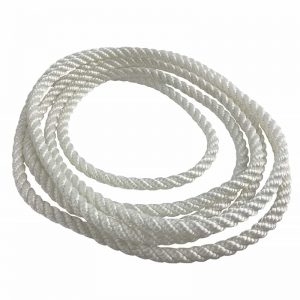 Twisted White Nylon Rope Coil