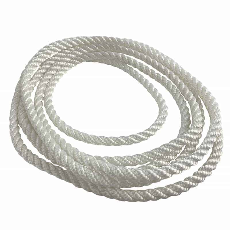 1/4 inch Nylon Rope 3 Strand Twisted By The Foot
