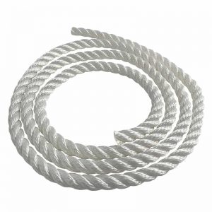 Twisted White Nylon Rope Coil