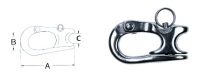 2-1/2" Rope Sheet Snap Shackle Stainless Steel