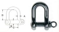 7/8" Screw Pin Chain Shackle Stainless Steel