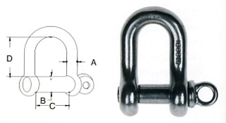 Screw Pin Chain Shackles Stainless Steel