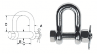 1/2" Bolt Pin Chain Shackle Stainless Steel