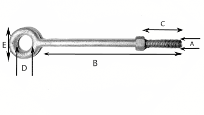 Jones-Sports 1/2" X 10" Drop Forged Eyebolts – Hot-Dipped Galvanized Steel, 6-Pack, 13 Thread