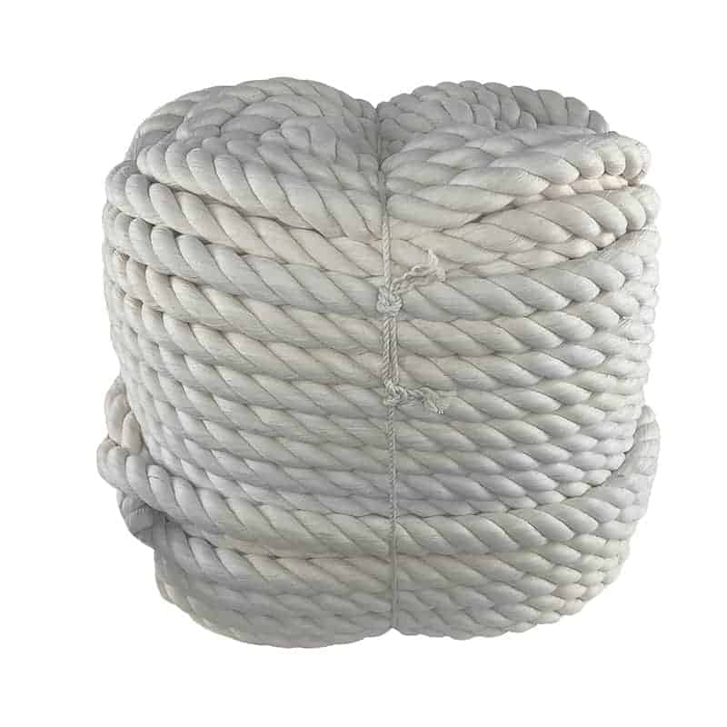 1/4 by 100 Feet Double Braided Polyester Rope, White and Black