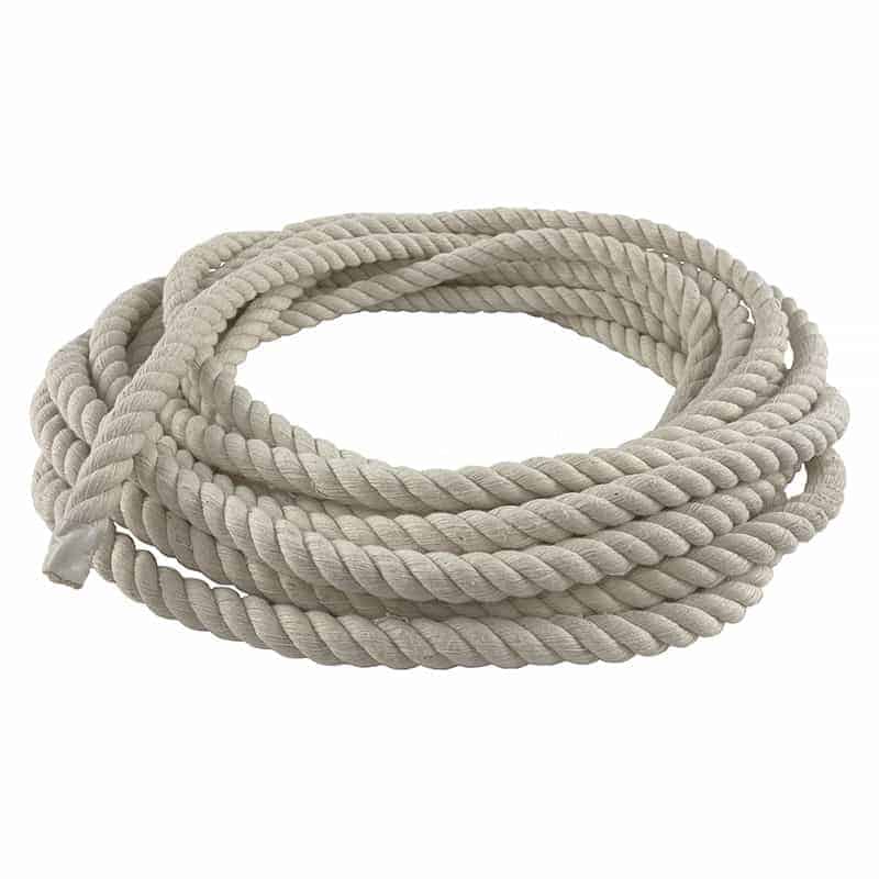 ZEONHEI 164 Feet 1/4 Inch White Natural Cotton Rope, Cotton