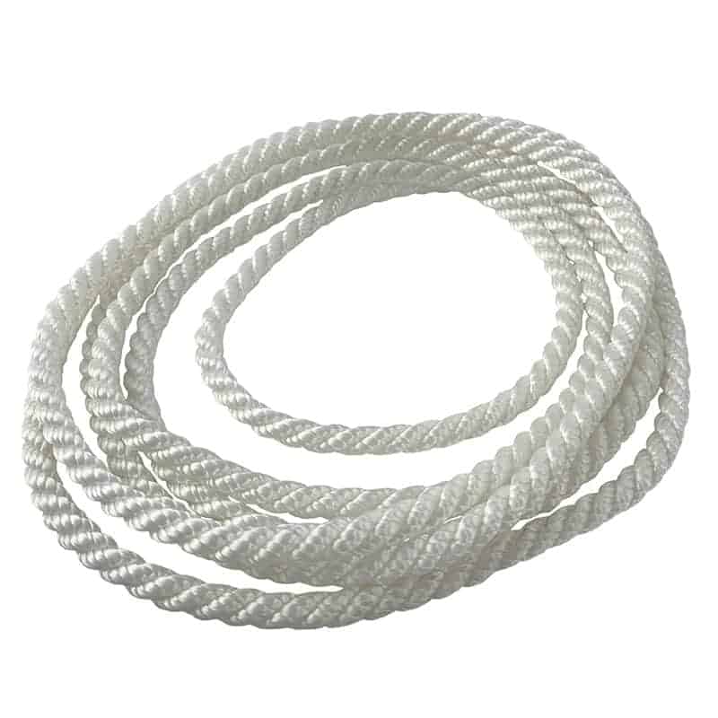 Three Strand Twisted White Polyester Coil