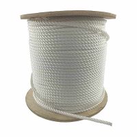 3/8 inch Twisted White Polyester Rope Spool