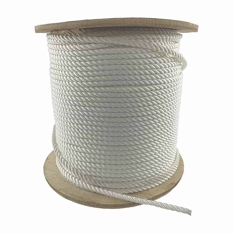 1/4 Twisted Polyester Rope White 1200 ft. Spool