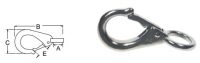 7/8" Fixed Eye Snap Hook Stainless Steel