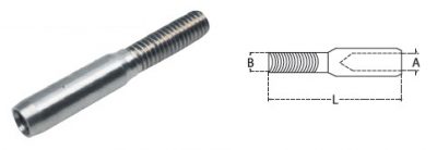 1/4" Invisi-Stud 3/8"-16 Stainless Steel