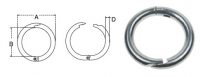 1/4" Ring Catch Stainless Steel