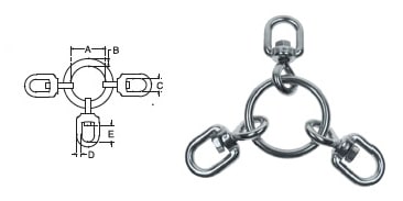 Ring with 3 Swivel