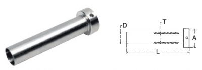 1/4" Stud Receiver Stainless Steel