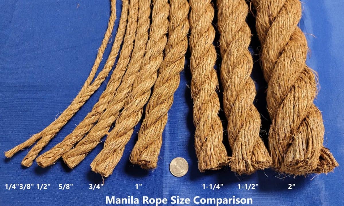 Manilla Thread Twisted Manila Rope 3 Strand Natural Fiber - Skydog Rigging