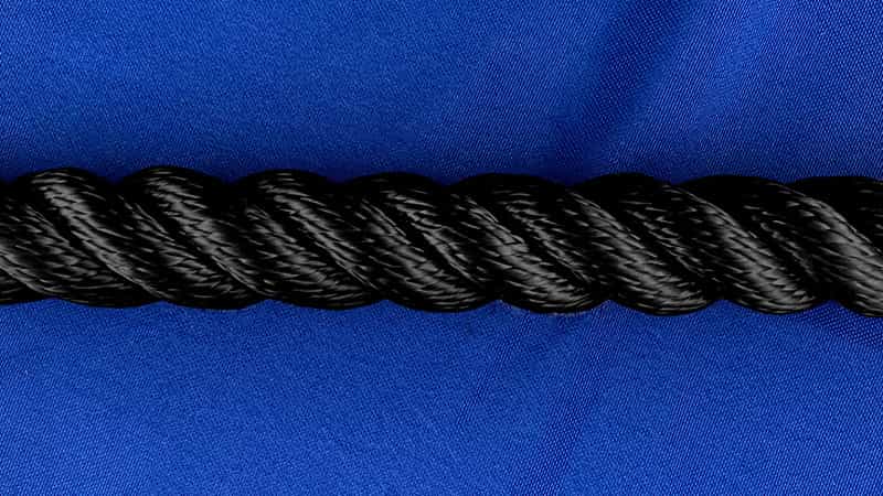 Black Twisted Nylon Rope Length