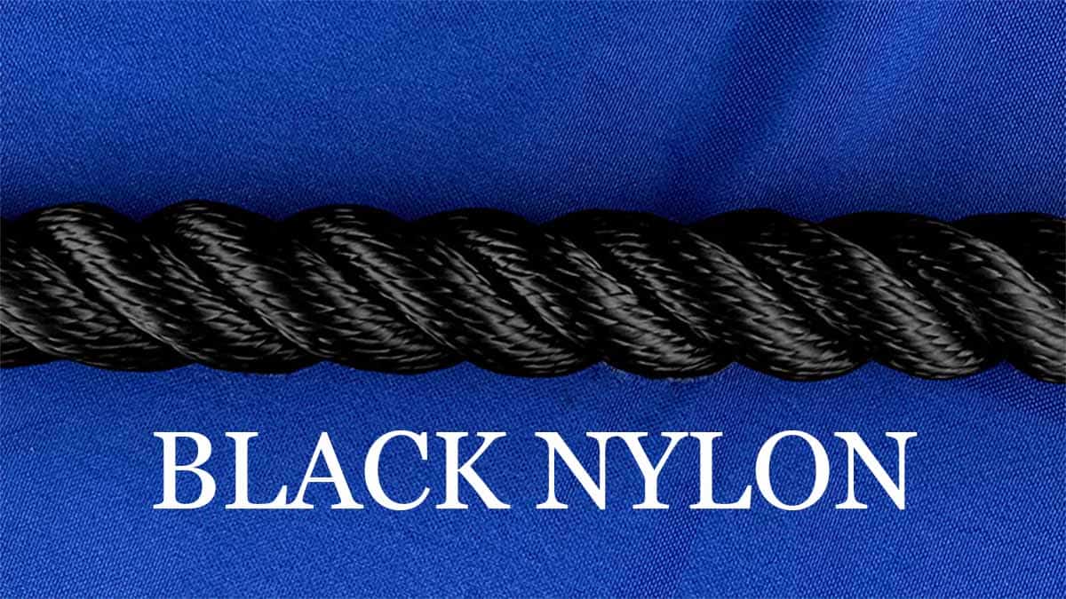 Three Strand Twisted Black Nylon