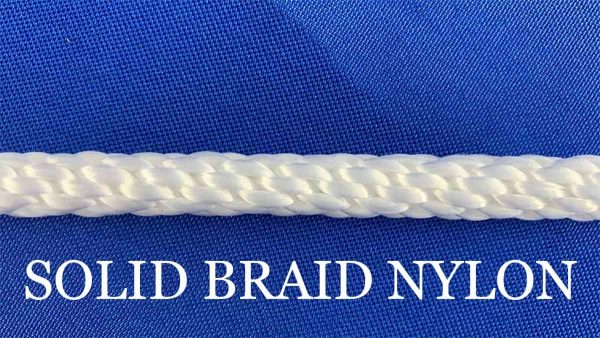Solid Braid White Nylon Rope