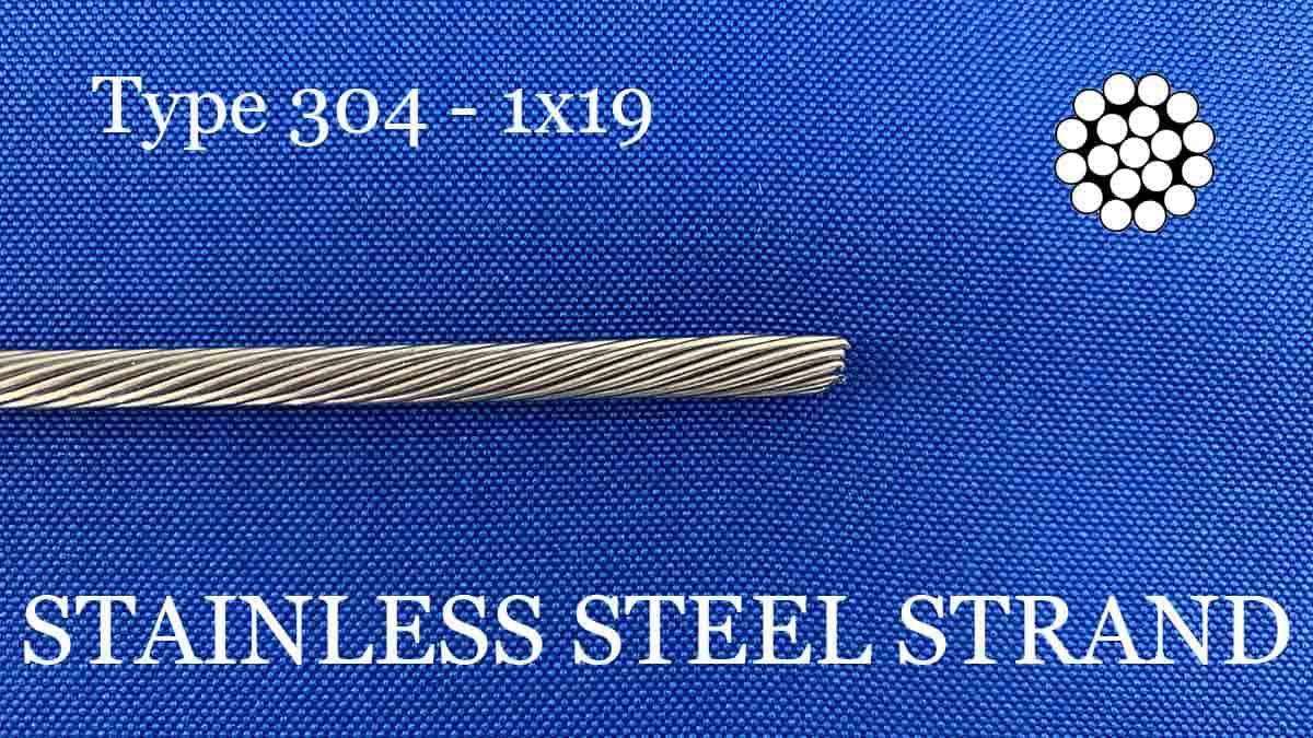 Stainless Steel 1x19 Aircraft Cable
